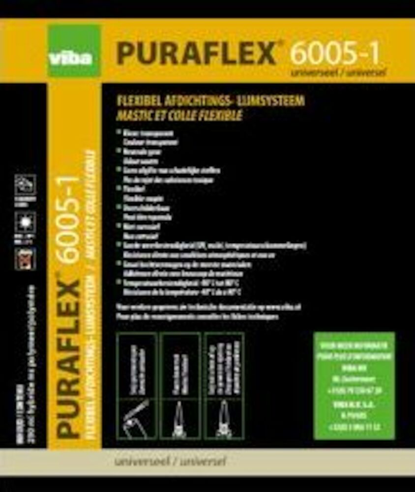 46015429 PURAFLEX 6005-1 PATROON 290 ML TRANSPARANT